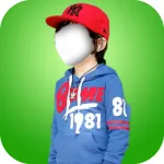 Kid Boy Fashion Photo Montage Icon