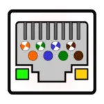 Ethernet RJ45 pinout + colors Icon