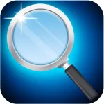 magnifying glass with light Icon