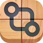 Connect it. Wood Puzzle Icon