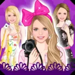 Floral summer dress up game Icon