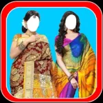 Women Stylish Saree Photo Suit Icon