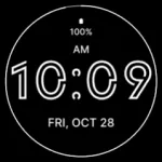 Stylish Black Watch Face Icon