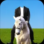 Horse With Man Photo Suit Icon