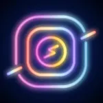 NEON GIF+TEXT Video Effects Icon