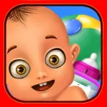 Newborn Baby Care Babysitter Icon