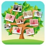Family Tree Photo Collage Icon