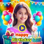 Birthday Video Maker with Song Icon