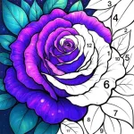 Coloring Book: Color by Number Icon