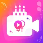 Birthday Video Maker with Song Icon