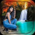 Waterfall Photo Frames Icon
