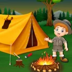 Summer Vacation Camping Icon
