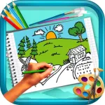 Scenery Coloring Book Icon