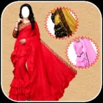 Fashion Womens Ruffle Saree Icon