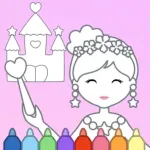 Princess Dream Coloring Book Icon