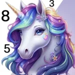 Fantasy Color By Number Game Icon