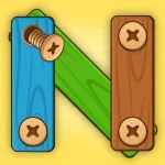 Nut Bolt Game - Wood & Screw Icon