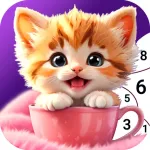 Lovely Color-Paint by number Icon