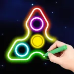Finger Spinner: Glow Art Draw Icon