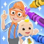 Coloring with Blippi & Friends Icon