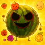 Horror Watermelon Game Merge Icon