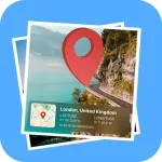 GPS Camera with Time Stamp Icon