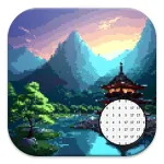 Zen Garden Color By Number Icon