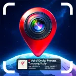 GPS Camera Map & Timestamp Icon